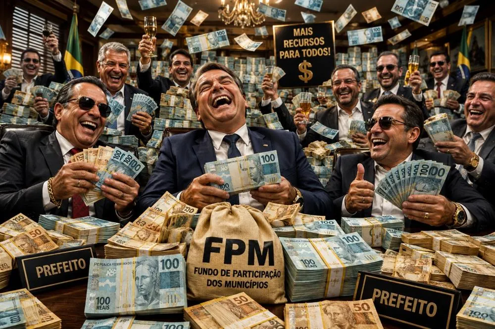 Prefeituras nadam em dinheiro: FPM coloca quase R$ 2 bilhões a mais nos cofres municipais e novo repasse cai amanhã