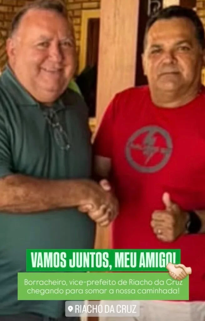 Vice-prefeito de Riacho da Cruz rompe com prefeito do PL e anuncia apoio a candidatos diferentes