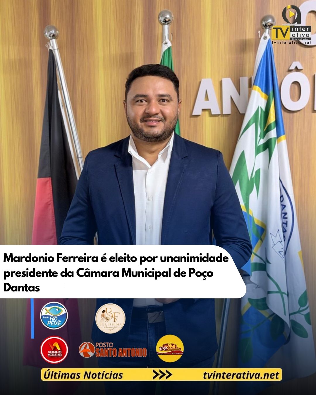 Mardonio Ferreira é eleito por unanimidade presidente da Câmara Municipal de Poço Dantas