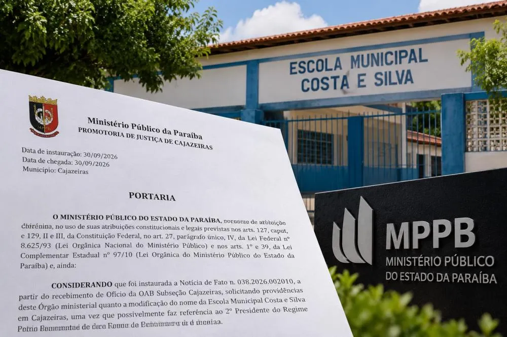 MP abre investigação sobre nome de escola que homenageia Costa e Silva, o segundo presidente do regime militar em Cajazeiras