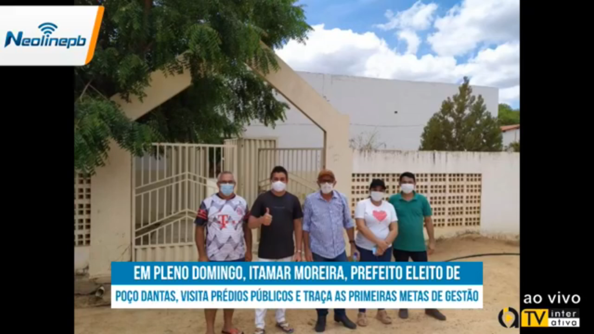 Em pleno  domingo, Itamar Moreira, prefeito eleito de Poço Dantas visita prédios públicos  e traças as primeiras metas da gestão