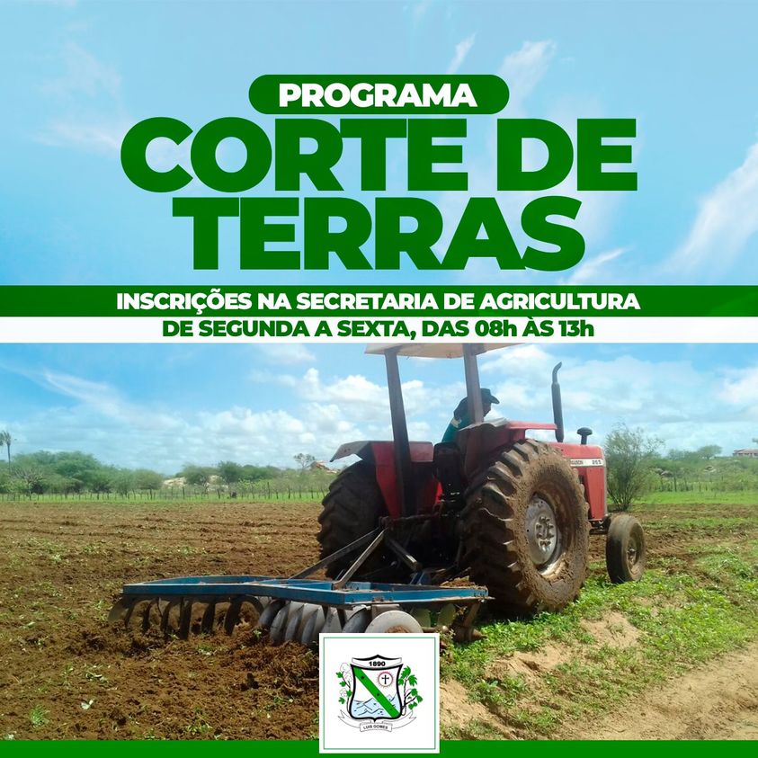 Prefeitura de Luís Gomes abre inscrições para cortes de terra