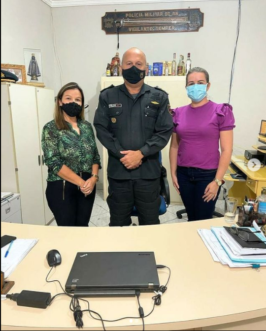 Equipe técnica da secretaria de saúde de Pau dos Ferros visita comandante da Polícia Militar