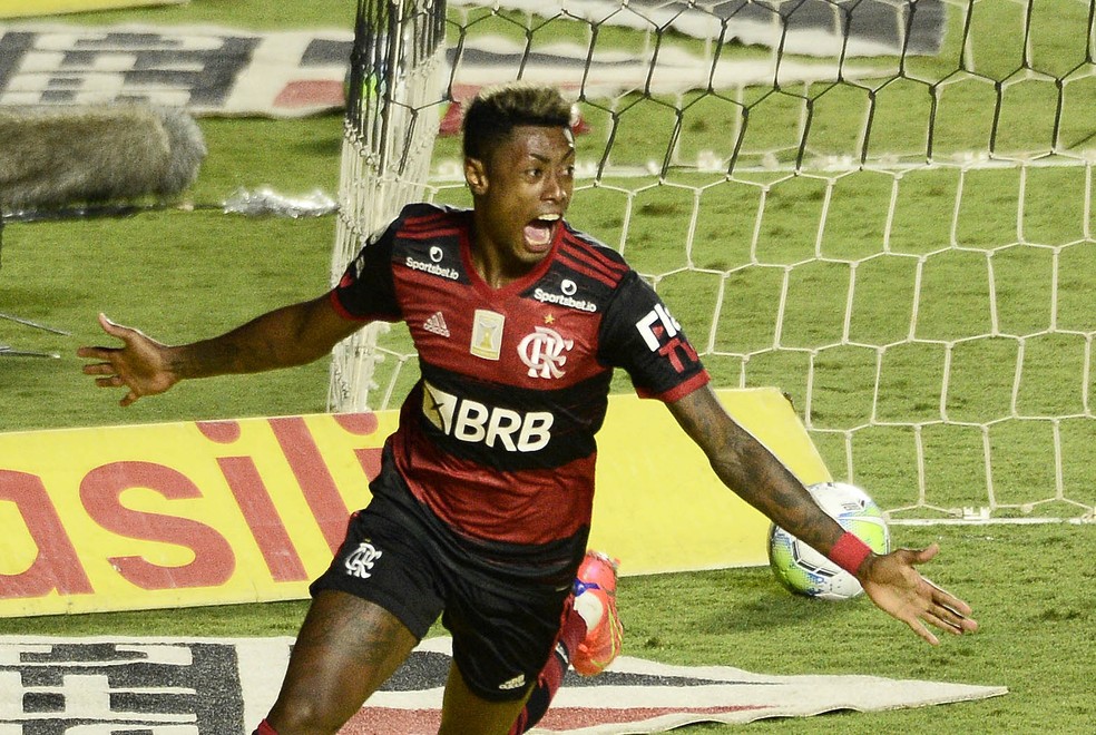 Autor do gol do Flamengo contra o São Paulo, Bruno Henrique comemora: “Outro patamar mesmo”