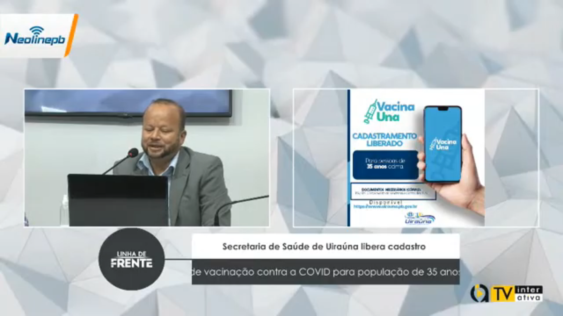 Secretaria de Saúde de Uiraúna libera cadastro de vacinação contra a COVID para população de 35 anos – VEJA VÍDEO