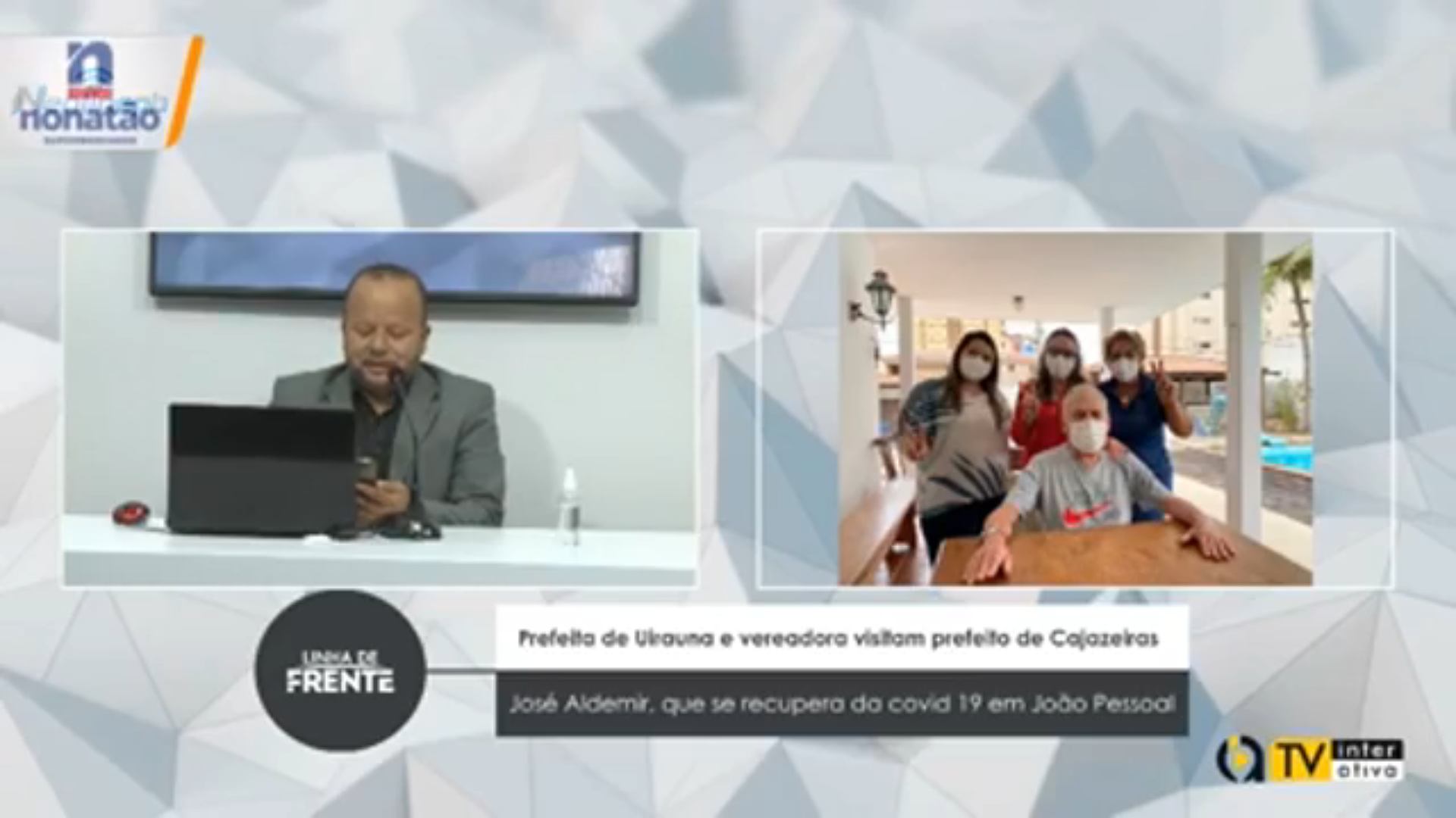 VEJA VÍDEO : Prefeita de Uiraúna e vereadora visitam prefeito de cajazeiras José Aldemir, que se recupera da covid-19 em João Pessoal