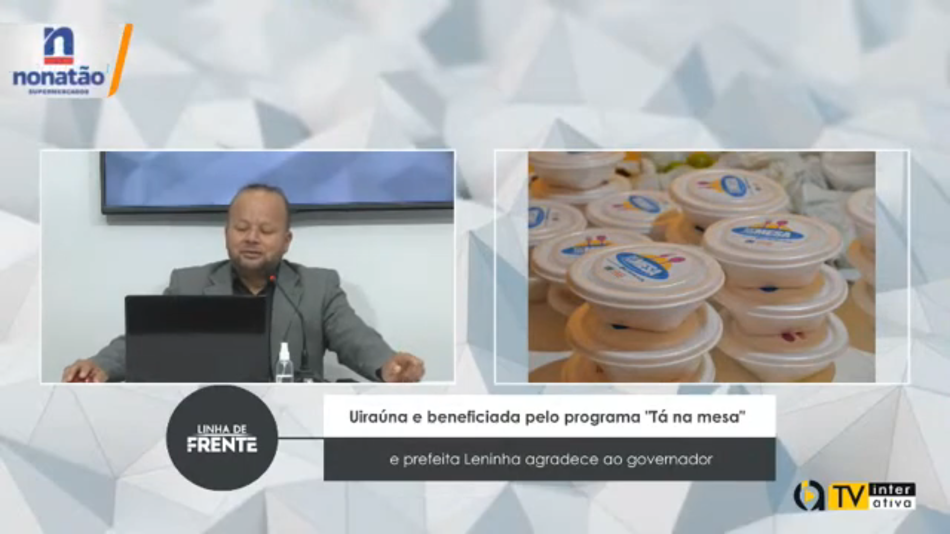 VEJA VÍDEO: Uiraúna e beneficiada pelo programa “Tá na mesa” e prefeita Leninha agradece ao governador