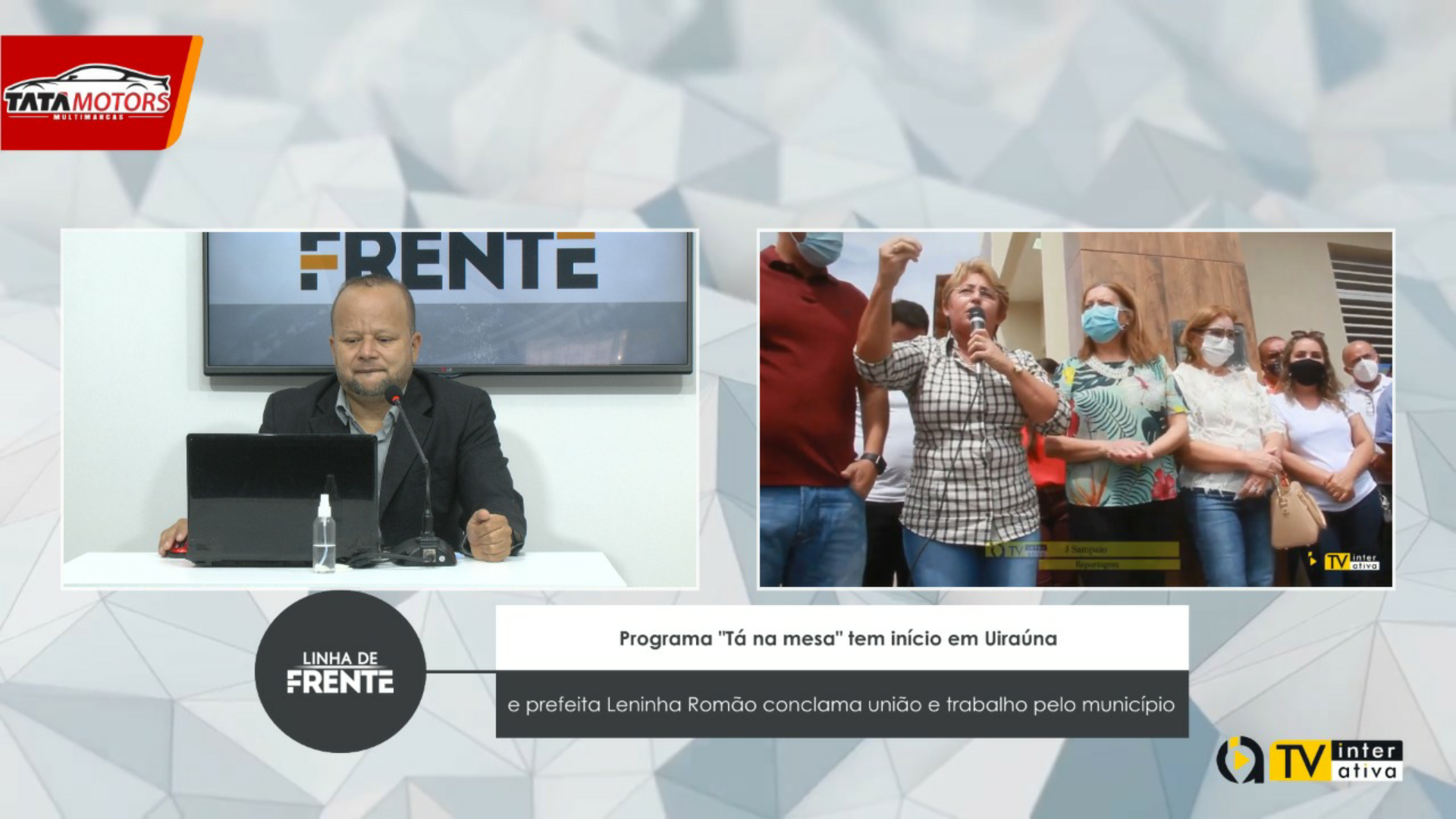 VEJA VÍDEO: Programa “Tá na mesa” tem início em Uiraúna e prefeita Leninha Romão conclama união e trabalho pelo município