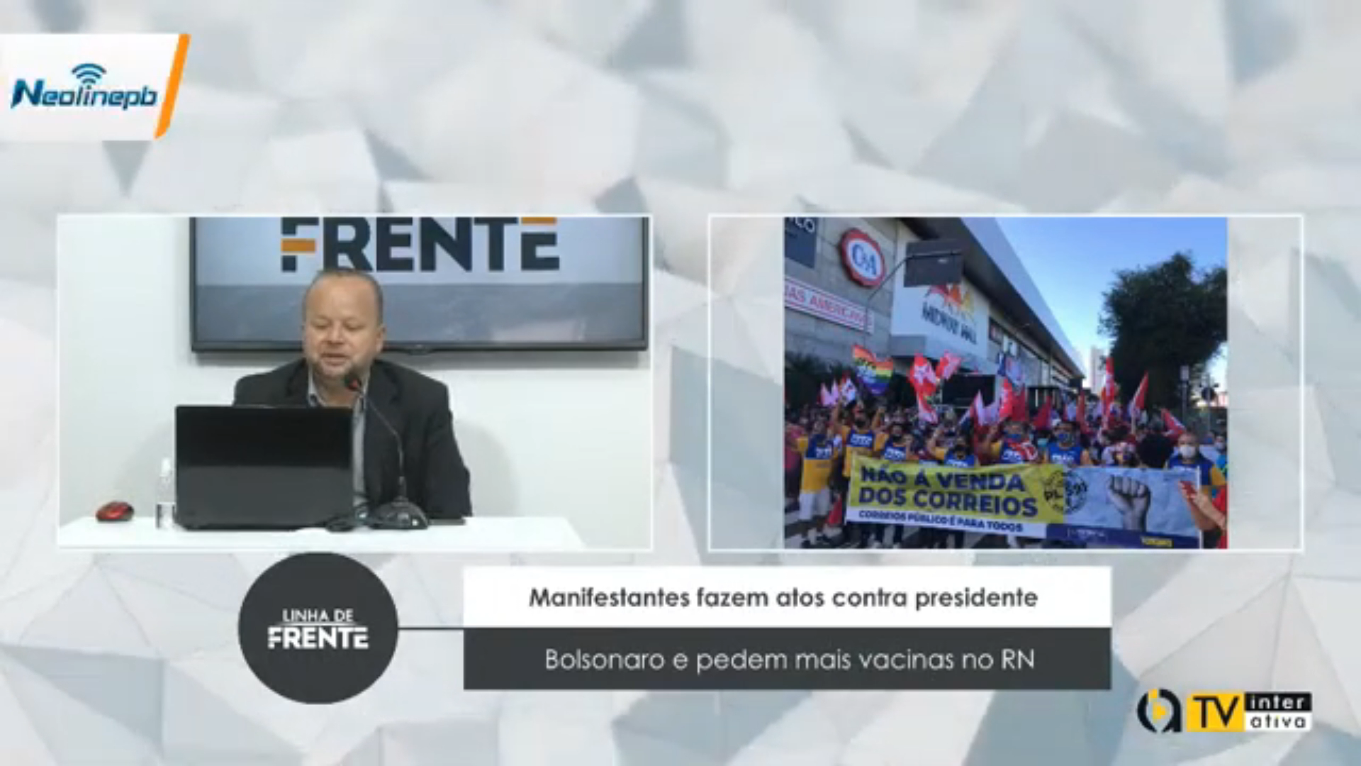 VEJA VÍDEO: Manifestantes fazem atos contra presidente Bolsonaro e pedem mais vacinas no RN
