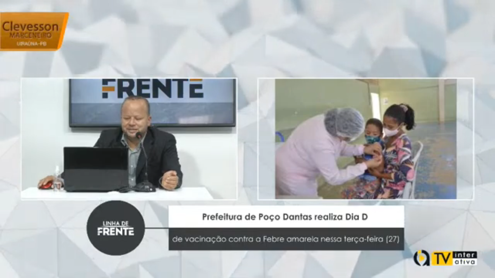 VEJA VÍDEO: Prefeitura de Poço Dantas realiza Dia D de vacinação contra a Febre amarela nessa terça-feira (27)