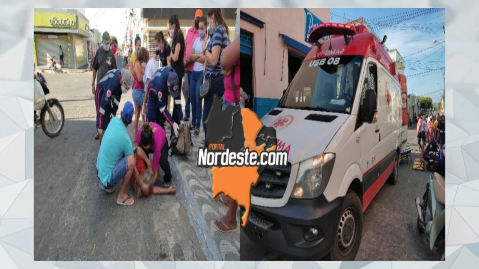 VEJA VÍDEO: Colisão entre carro e moto no centro de Uiraúna deixa jovem ferida na manhã desta quinta-feira (29).