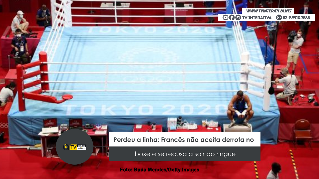Perdeu a linha: Francês não aceita derrota no boxe e se recusa a sair do ringue