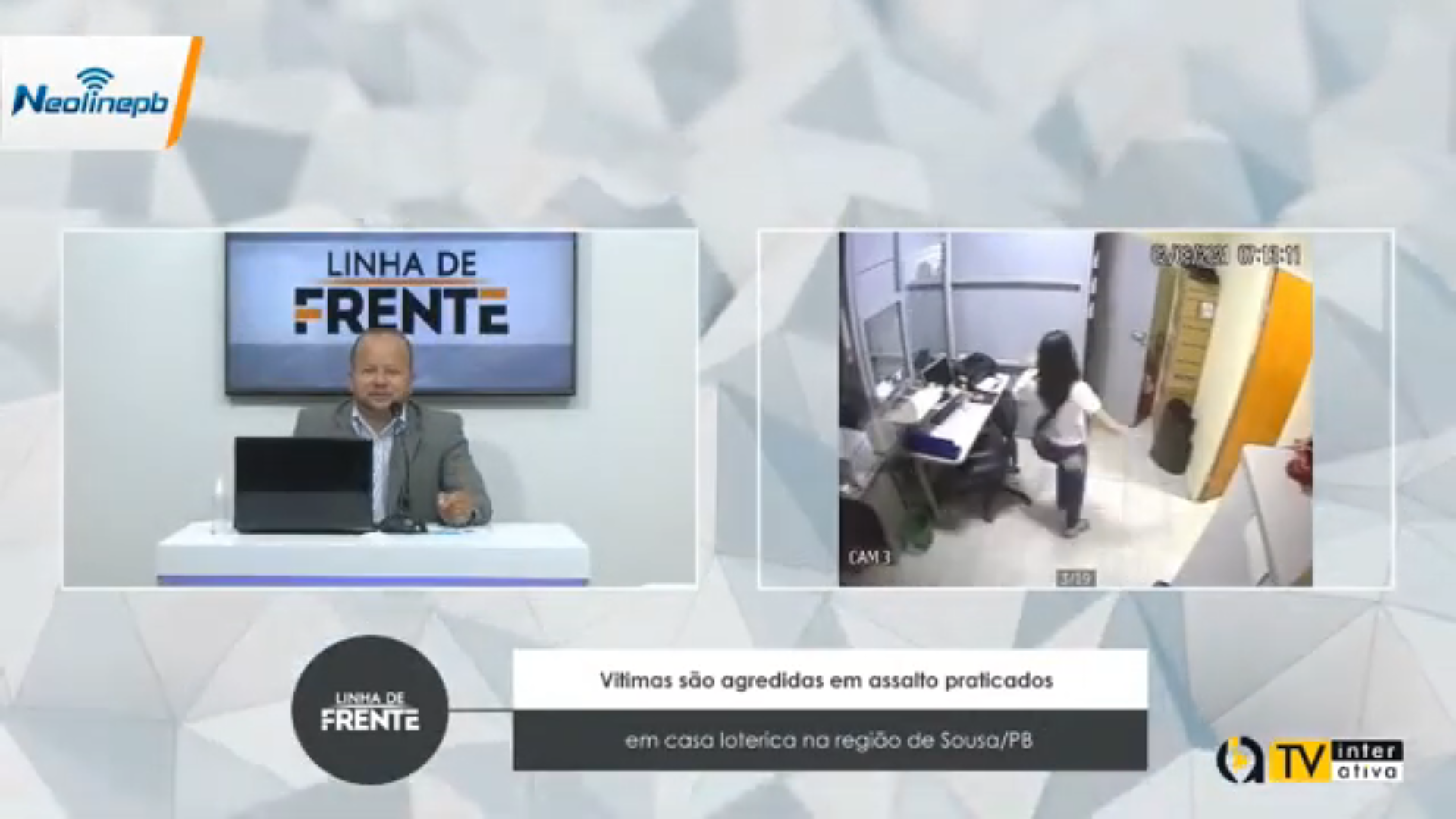 VEJA VÍDEO: Vitimas são agredidas em assalto praticados em casa lotérica na região de Sousa/PB
