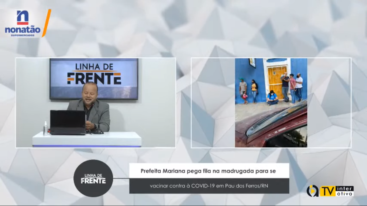 VEJA VÍDEO: Prefeita Mariana pega fila na madrugada para se vacinar contra à COVID-19 em Pau dos Ferros/RN