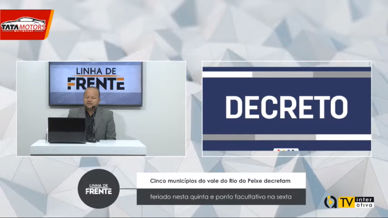VEJA VÍDEO: Cinco municípios do vale do Rio do Peixe decretam feriado nesta quinta e ponto facultativo na sexta