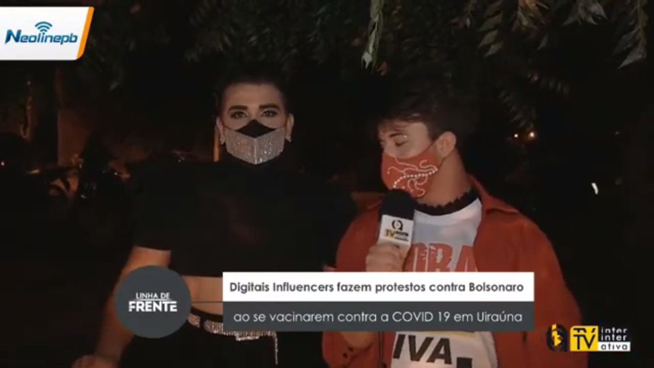 VEJA VÍDEO: Digitais Influencers fazem protestos contra Bolsonaro ao se vacinarem contra a COVID 19 em Uiraúna