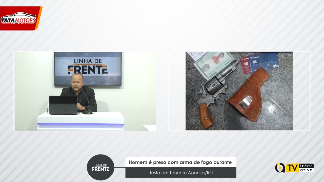 Homem é preso com arma de fogo durante festa em Tenente Ananias/RN
