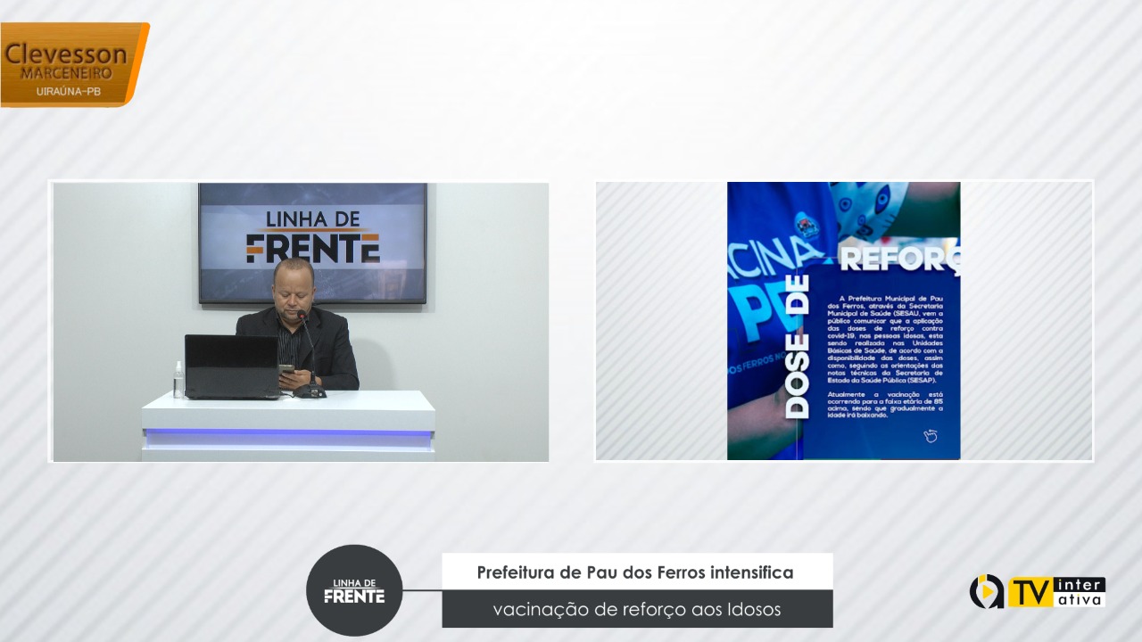 Prefeitura de Pau dos Ferros intensifica vacinação de reforço aos Idosos