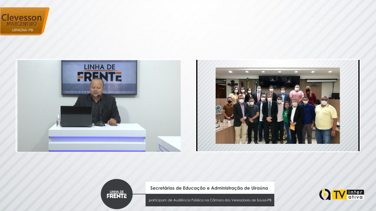 Secretarias de Educação e Administração da Prefeitura Municipal de Uiraúna participam de Audiência Pública na Câmara dos Vereadores da cidade de Sousa.