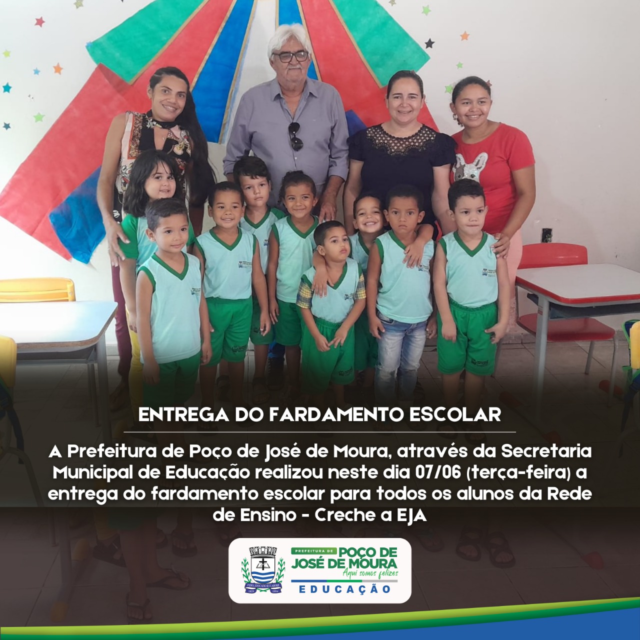 Prefeitura de Poço de José de Moura inicia a entrega do fardamento escolar aos estudantes da Rede Municipal de Ensino