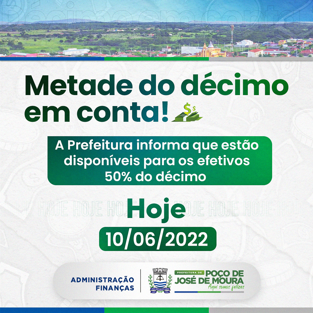 Prefeito Paulo Braz paga metade do 13° aos servidores de Poço de José de Moura