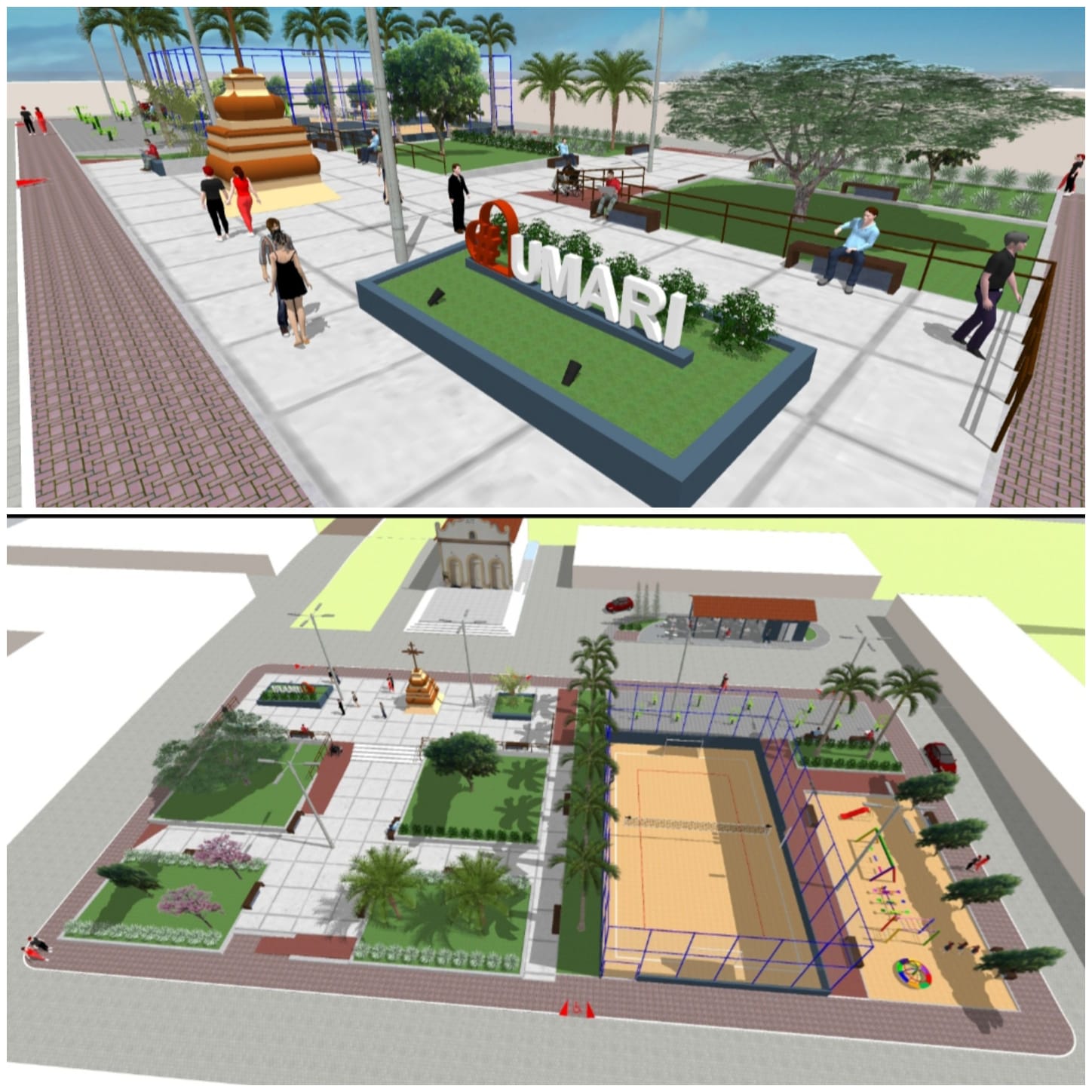 Prefeito Luiz Claudino apresenta novo layout da Praça Pública do distrito de Umari