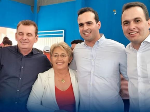 Prefeita Leninha Romão recepciona governador em inauguração de obra em Uiraúna-PB