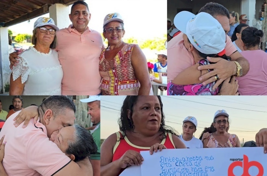 No Meio do Povo – João Neto é agraciado pela população de Prensa durante inauguração do calçamento na comunidade