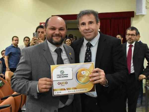 Câmara Municipal de Luís Gomes recebe Selo Ouro em Transparência Pública em solenidade do TCE/RN
