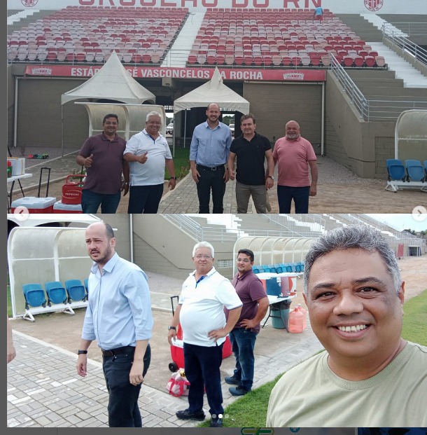 Prefeito Tututa e comitiva visitam SAF do America de Natal para firmar parceria para o esporte Luisgomense