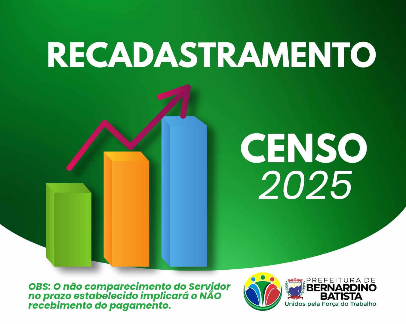 Prefeitura de Bernardino Batista convoca servidores para recadastramento