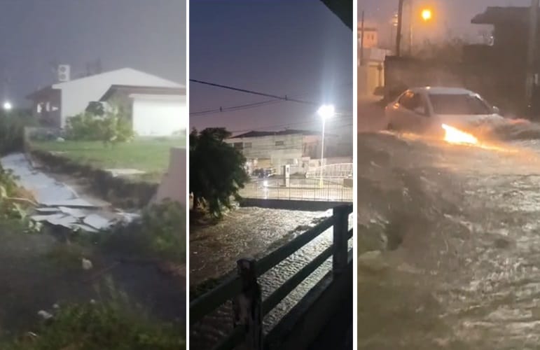 Fortes chuvas causam transtornos na cidade de Sousa