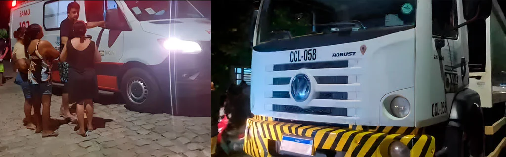 RN: criança de 10 anos morre atropelada por caminhão do lixo