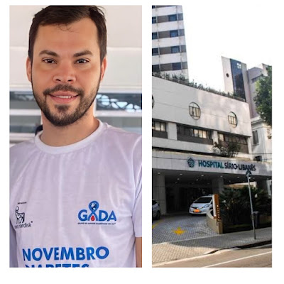 Ativista oriundo de Cajazeiras foi agraciado com tratamento para diabetes no Hospital de Referência Sírio-Libanês, localizado em São Paulo