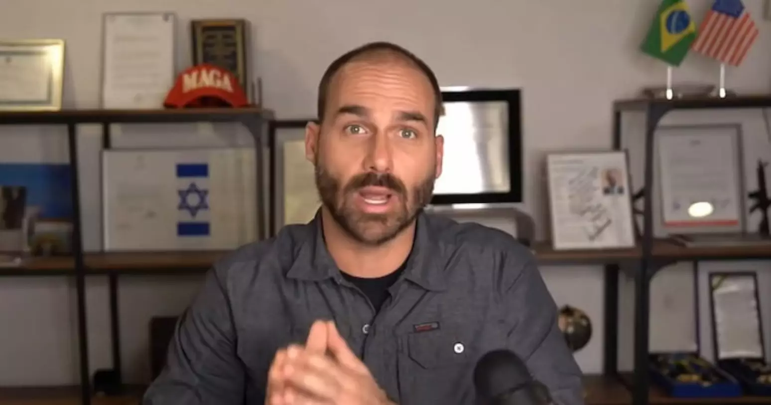 Hugo Motta diz que Eduardo Bolsonaro tem faltas suficientes para cassação
