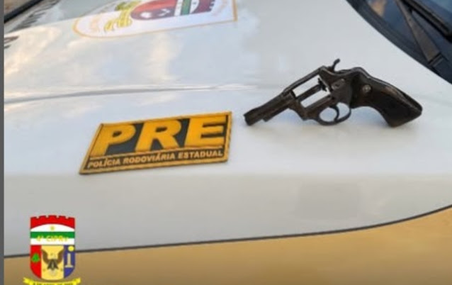 CPRE apreende arma de fogo durante fiscalização na RN-117 em Marcelino Vieira/RN