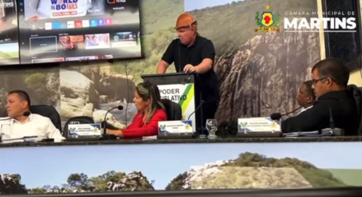 VÍDEO: Prefeito de Martins/RN e presidente da Câmara Municipal batem boca durante leitura de mensagem anual: “Cale a boca!”, “Vá pra merda!”
