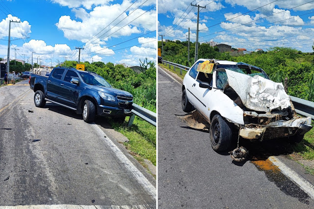 Acidente na ponte de Major Sales (RN) deixa motorista ferido