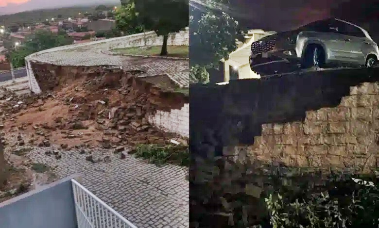 Chuva de 100 milímetros causa danos no Terminal Rodoviário de Alexandria, no Rio Grande do Norte