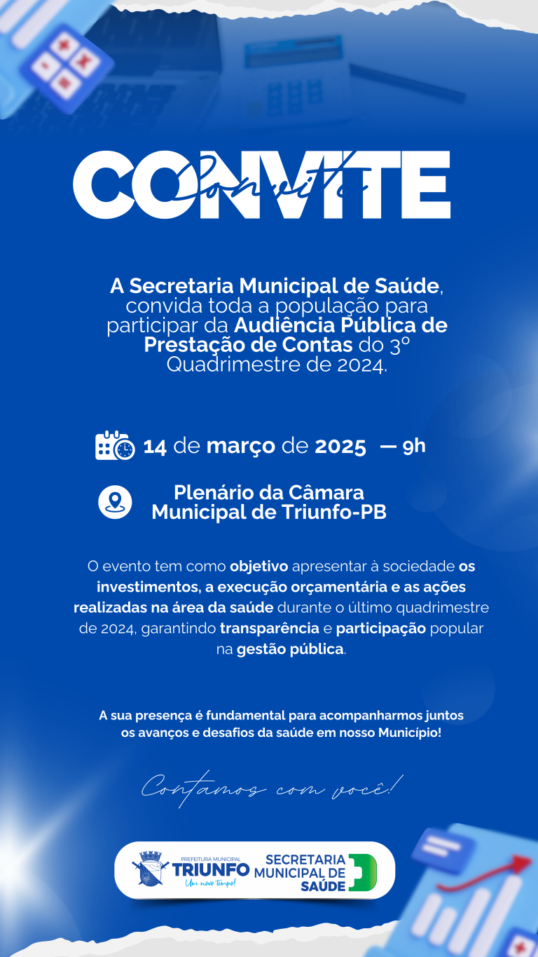 Secretaria de Saúde de Triunfo realiza Audiência Pública para Prestação de Contas