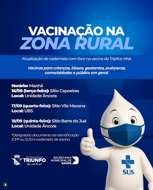 Comunidades rurais de Triunfo recebem ação de vacinação
