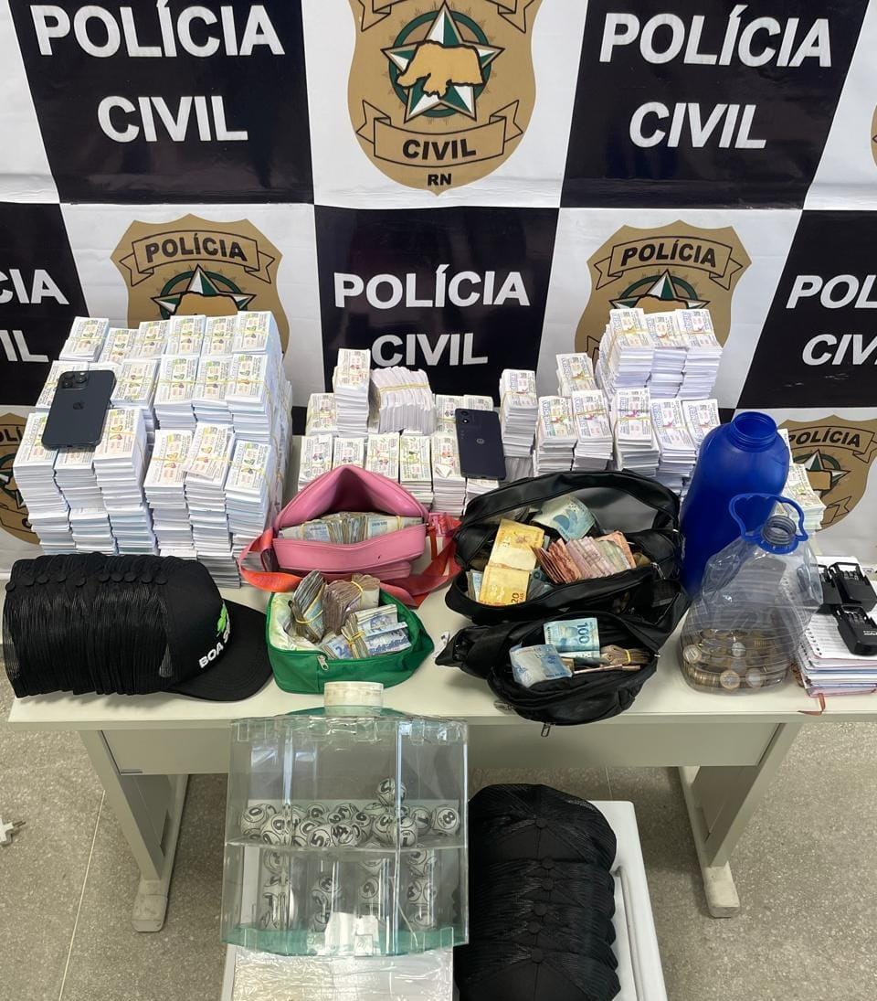 Operação combate loteria ilegal em cidades do RN; polícia apreende R$ 18 mil