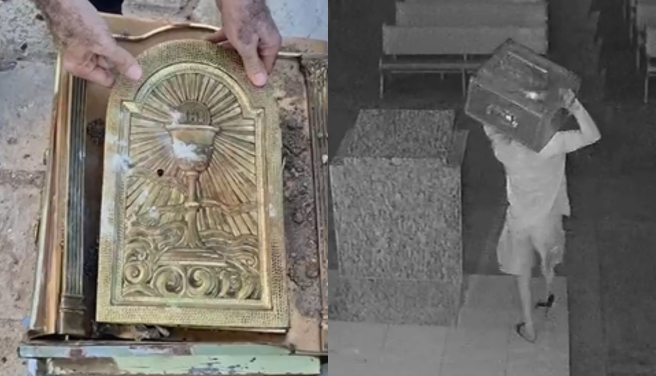 Homem é preso após roubar sacrário de igreja no Sertão da Paraíba; vídeo