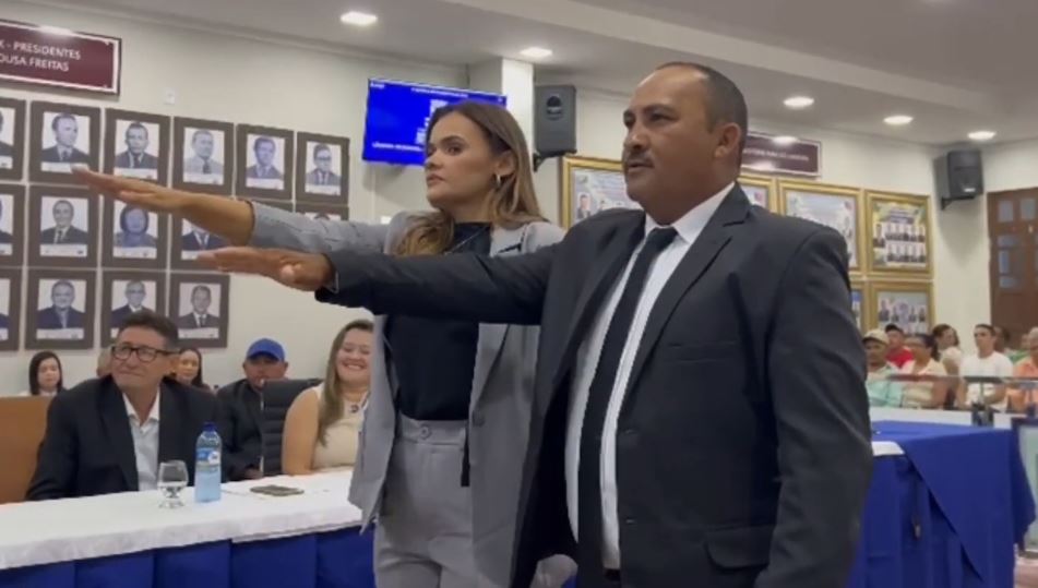 Cristiane Nobre e Cícero Gomes tomam posse como vereadores na Câmara de São João do Rio do Peixe