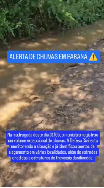 Intensas chuvas causam estragos na zona rural de paraná